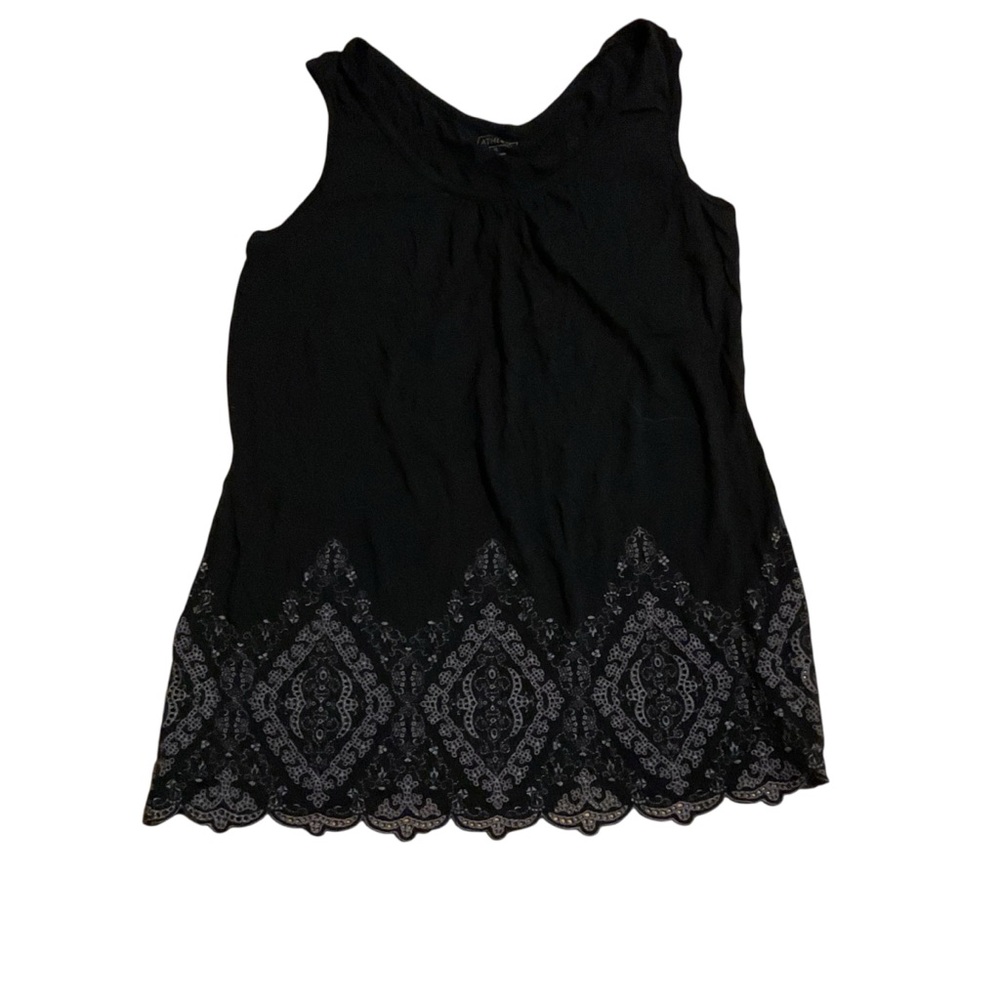 Athlete black ornamental tank‎ top